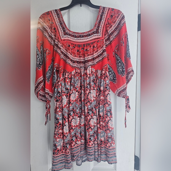 Midsummer's Dream Dress by Free People, specifically in the "Poppy Combo" Small - Picture 2 of 9